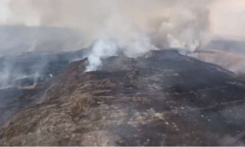 Incêndio no Parque Nacional da Serra da Canastra chega ao terceiro dia - CBMMG/divulgação