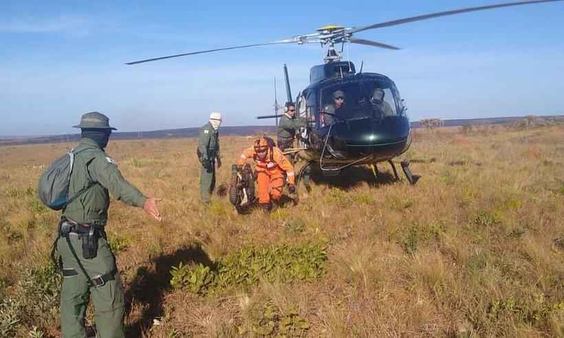 Incêndio destrói 14 mil hectares do Parque Nacional da Serra da Canastra   - CBMMG/Divulgação