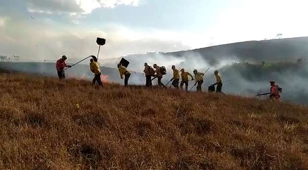 Mais de 20 mil hectares já foram consumidos no Parque Nacional da Serra da Canastra   - CBMMG/divulgação