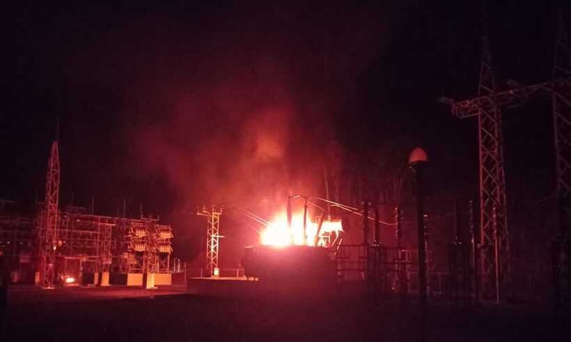 Explosão em subestação da Cemig deixa cidade inteira sem energia na Zona da Mata; veja vídeo - Divulgação/CBMMG