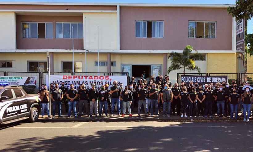 Policiais civis do Triângulo protestam contra o governo estadual - Polícia Civil/Divulgação