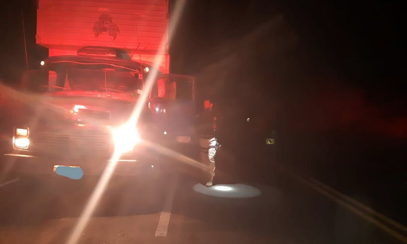 Motorista de caminhão é preso por embriaguez ao volante na BR-116 - PRF/Divulgação
