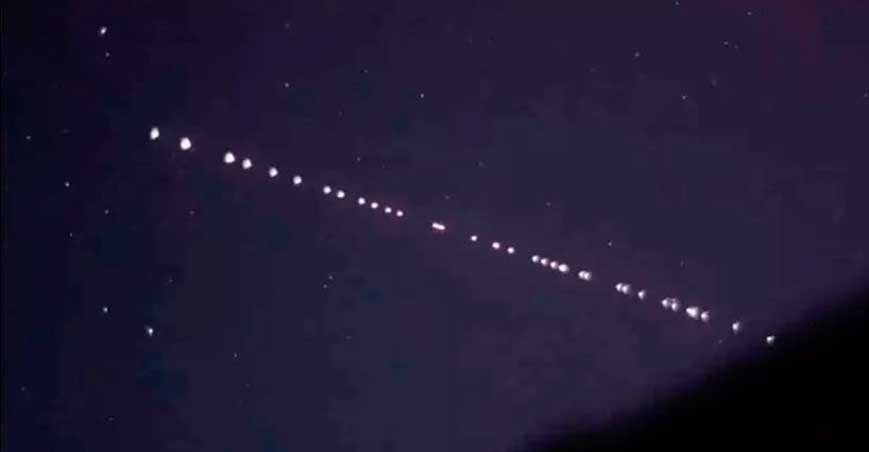 Satélites ganham status de óvnis - REDES SOCIAIS/REPRODUÇÃO