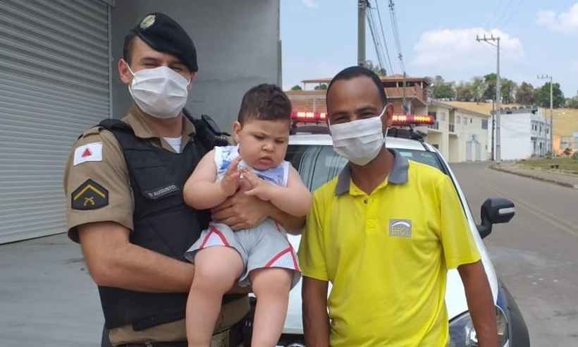 Policial atende a pedido desesperado de pai e salva a vida de bebê no Sul de Minas - PMMG/Divulgação