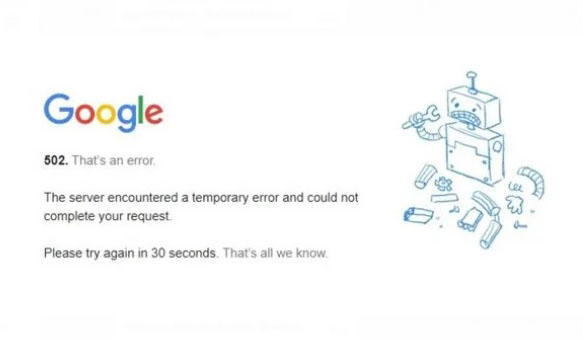 Serviços do Google apresentam instabilidade na noite desta quinta - Reprodução