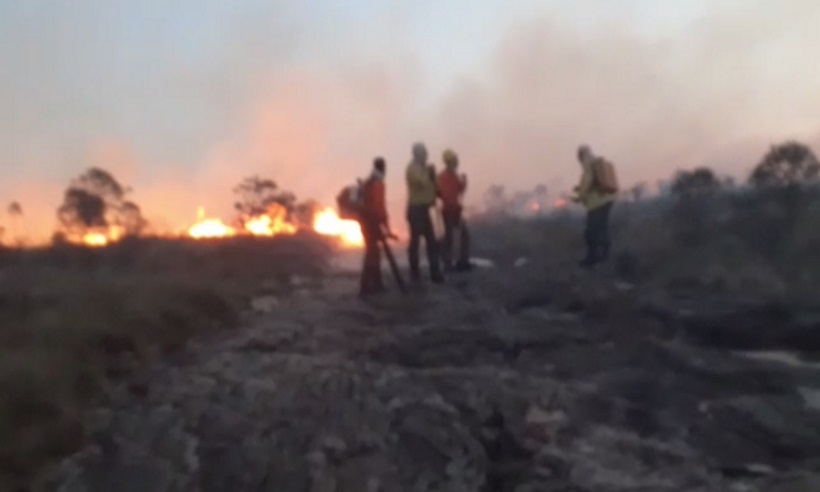 Incêndio de grandes proporções adia reabertura do Parque do Ibitipoca - Corpo de Bombeiros de Minas Gerais/Divulgação
