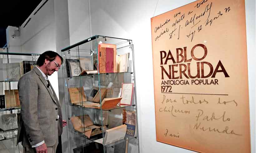 Arquivo de Pablo Neruda será leiloado na Espanha em outubro - Lluis Gene/AFP