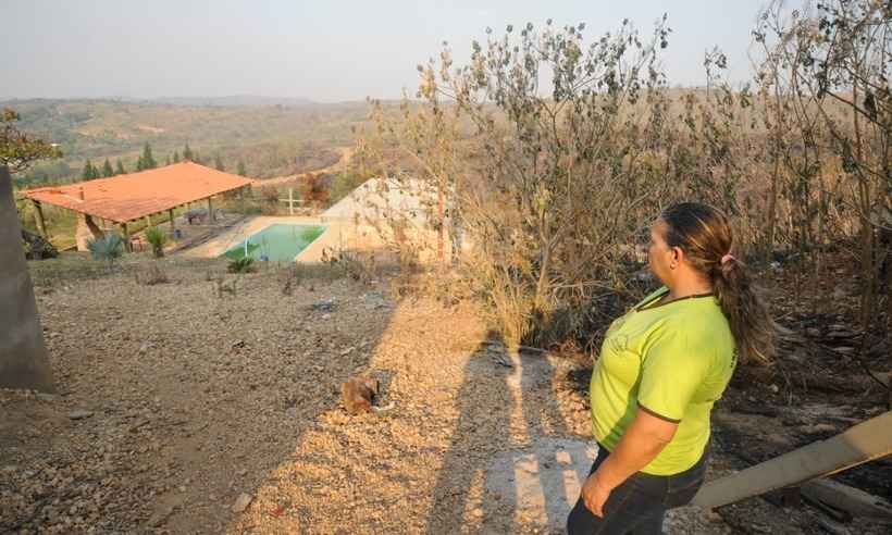 'O fogo vinha com tudo', relata dona de restaurante na Serra do Cipó - Leandro Couri/EM/D.A. Press