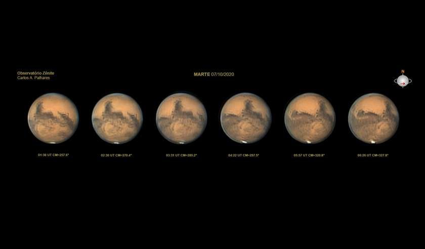 Observatório mineiro flagra Marte em proximidade máxima com a Terra; veja vídeo - Divulgação/Observatório Zênite