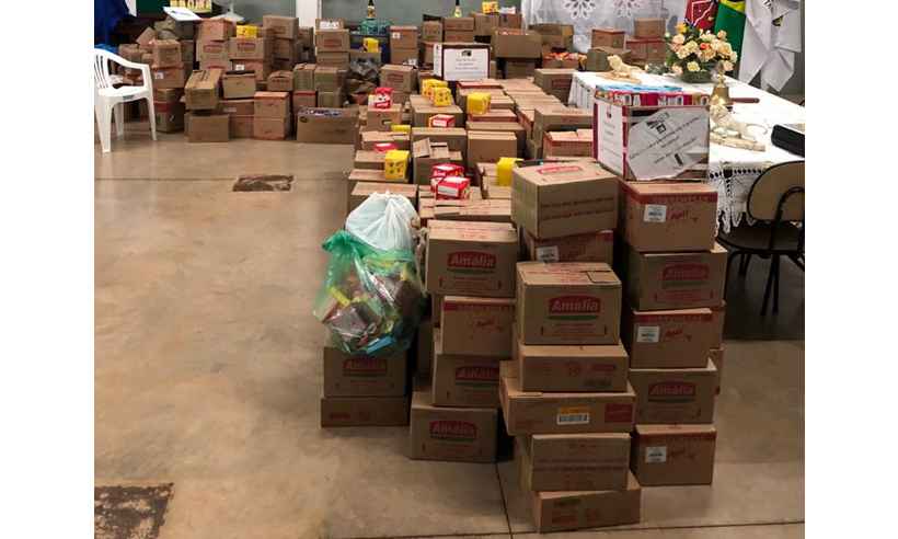 PM de Uberaba arrecada quase 40 mil caixas de gelatina em pó - PMMG/Divulgação
