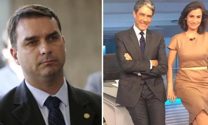 Flávio Bolsonaro processa William Bonner e Renata Vasconcellos - Agência Brasil/Reprodução
Rede Globo/Reprodução