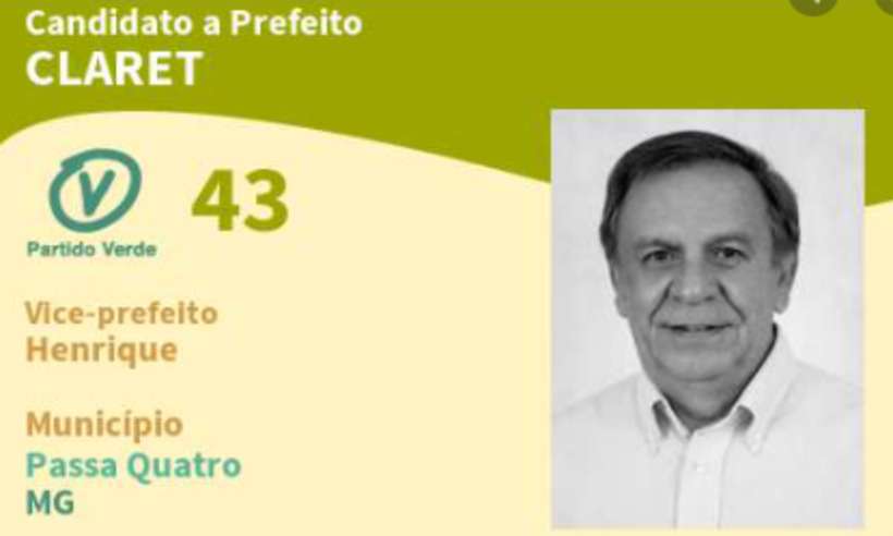 Candidato à reeleição, prefeito de Passa Quatro morre na véspera da votação  - Redes Sociais/Reprodução