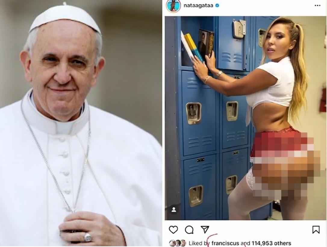 Vaticano abre investigação após conta do papa no Instagram curtir foto sexy de modelo brasileira - Redes Sociais/Reprodução