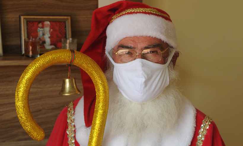 Pandemia faz Papai Noel contar novas histórias - LEANDRO COURI/EM/D.A PRESS
