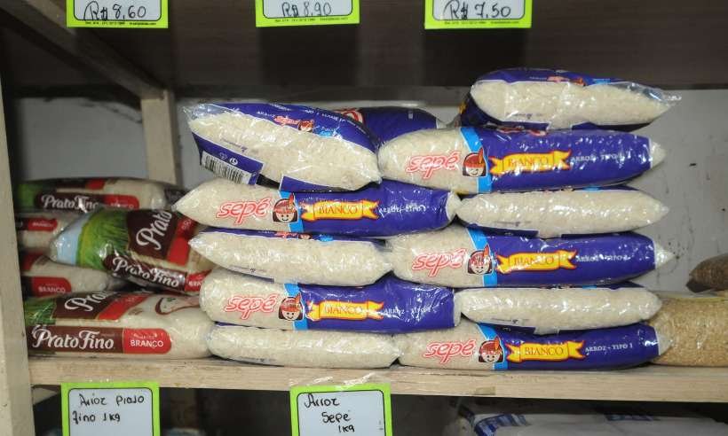 Arroz deverá ficar mais barato apenas no início de 2021, diz Ipea - Leandro Couri/EM