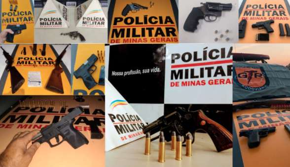 Apreensão de armas em rodovias mineiras cresce mais de 61%  - Divulgação/PMMG