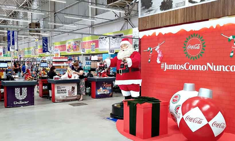 Supermercados BH recebe  cenário especial de Papai Noel  - divulgação