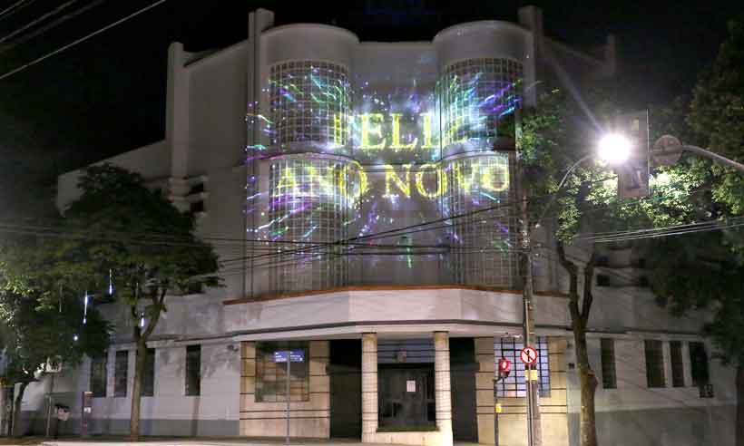 Sem réveillon, Minas Tênis inova com projeção em sua fachada - Orlando Bento/Divulgação
