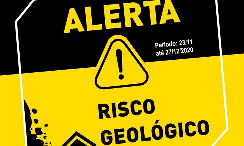 Defesa Civil de BH emite alerta de risco geológico na zona Oeste e Barreiro - Defesa Civil/ Divulgação