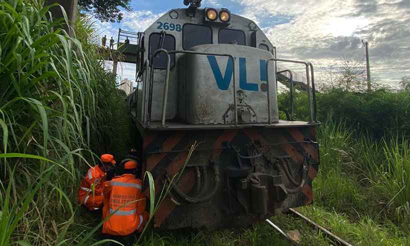 Homem é atropelado por trem no Bairro Vista Alegre, em BH - Corpo de Bombeiros/Divulgação