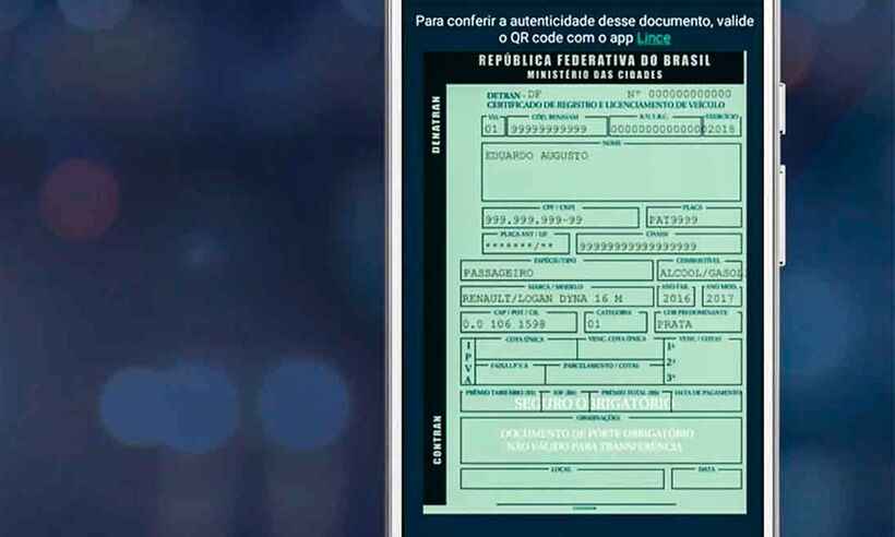 Contran autoriza digitalização de documentos de registro de veículos   - Divulgação Denatran 