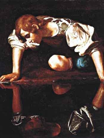 Amar de verdade é tolerar a diferença e respeitar o desejo do outro - Quadro Narcissus/Caravaggio