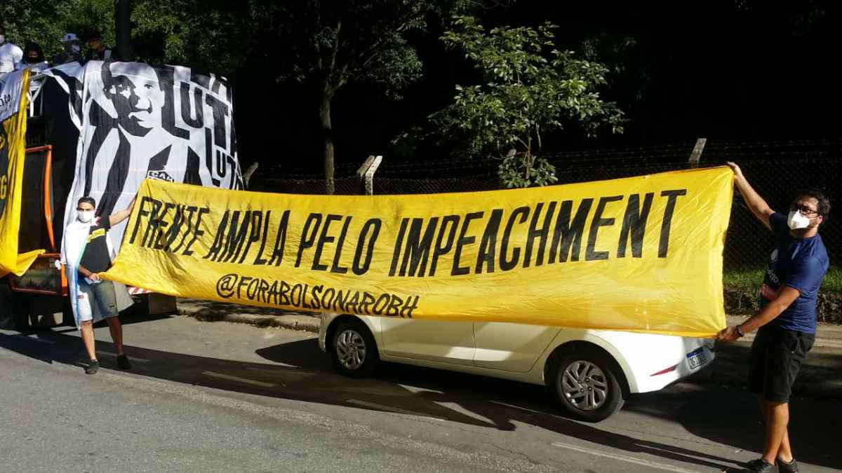 Carreata 'Fora Bolsonaro' em BH reúne centenas de manifestantes - Marcos Vieira/EM/D.A. Press