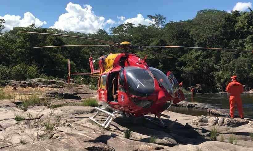 Estrangeiro morre afogado em cachoeira na Serra do Cipó - Corpo de Bombeiros/divulgação 