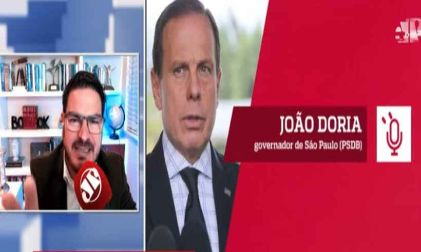 Doria bate boca com Constantino: ''Vassalo do Bolsonaro'' - Reprodução/Jovem Pan