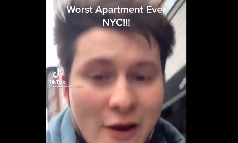 Vídeo do 'pior apartamento' de Nova York viraliza no TikTok - Reprodução