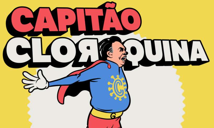 'Capitão Cloroquina': ilustração de Bolsonaro viraliza nas redes -  Cristiano Siqueira/Reprodução