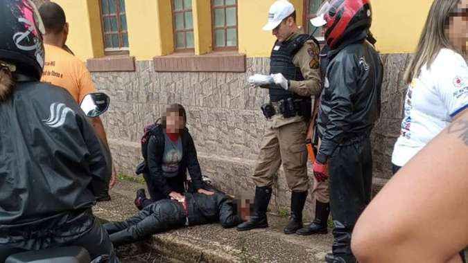 Motociclista é atingido nas costas por disparo feito por policial na BR-459 - Reprodução redes sociais