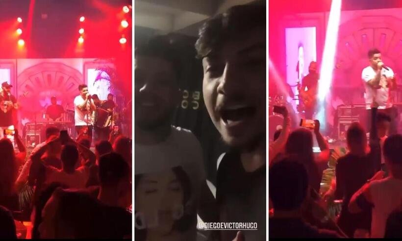 Filho 04 de Bolsonaro, Jair Renan vai a show e publica vídeo em aglomeração - Redes Sociais/Reprodução