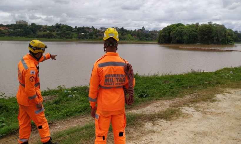 Corpo de homem é encontrado boiando dentro do Parque Ecológico, na Pampulha - Corpo de Bombeiros/Divulgação