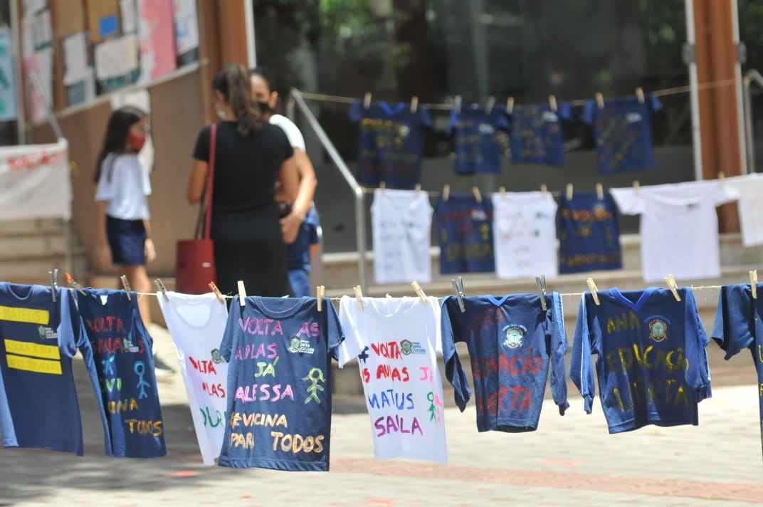 Novo ato pede volta às aulas em BH: 'Sindicato das crianças são os pais' - Gladyston Rodrigues/EM/D.A Press