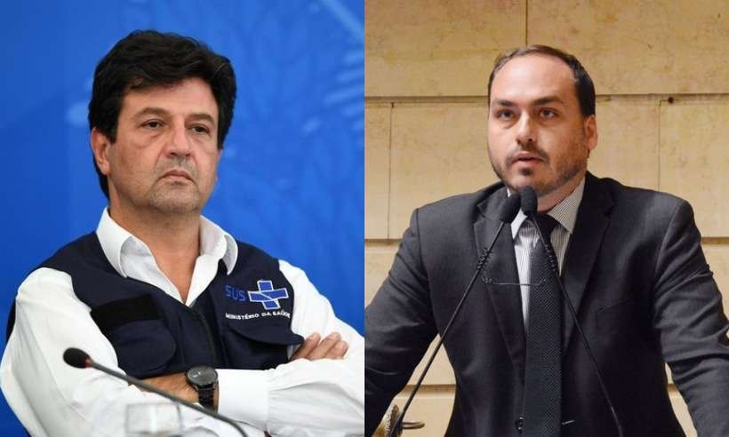 Carlos Bolsonaro dá cutucada em Mandetta e o chama de 'cara de jegue' - EVARISTO SA / AFP / Agência Brasil