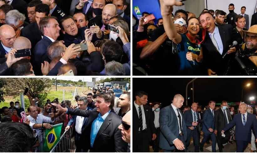 Ignorando a COVID-19, Bolsonaro esteve em 7 aglomerações em 4 dias - PR/Reprodução