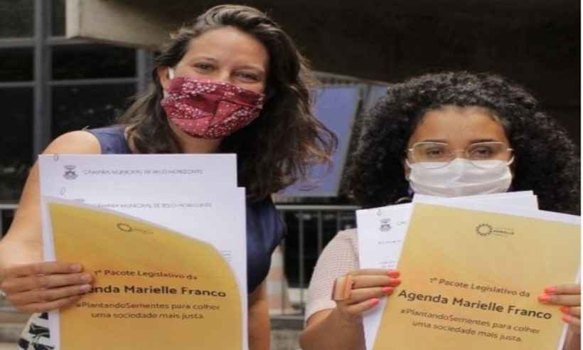 Vereadoras protocolam projetos de Marielle Franco na Câmara de BH - Reprodução/Instagram Bella Gonçalves