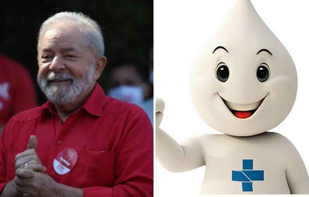 Lula: 'Bolsonaro mandou Zé Gotinha embora porque achou que ele era petista' - Redes Sociais/Reprodução