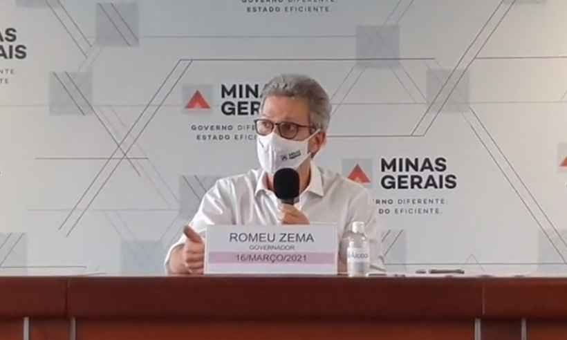 Zema diz que estuda criar auxílio para comércio e trabalhadores da cultura - Reprodução da internet/Youtube