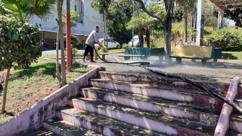 Com aumento de casos, São José da Lapa faz desinfecção de áreas públicas - Divulgação / Prefeitura São José da Lapa