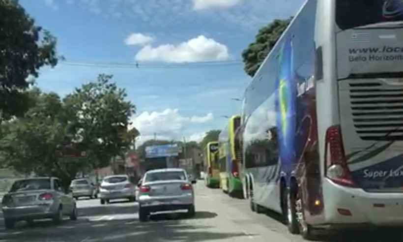BH tem protesto do setor de fretamento de ônibus: 'pedido de socorro' - Reprodução da internet/WhatsApp