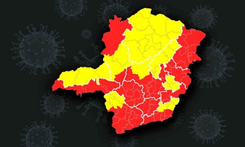 COVID-19: veja  as regiões de Minas que retornam para a onda amarela  - Arte/EM