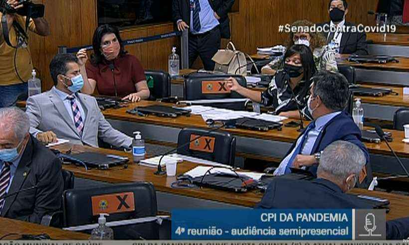 CPI da COVID: Bate-boca de bolsonaristas e senadoras suspende sessão - Reprodução/TV Senado
