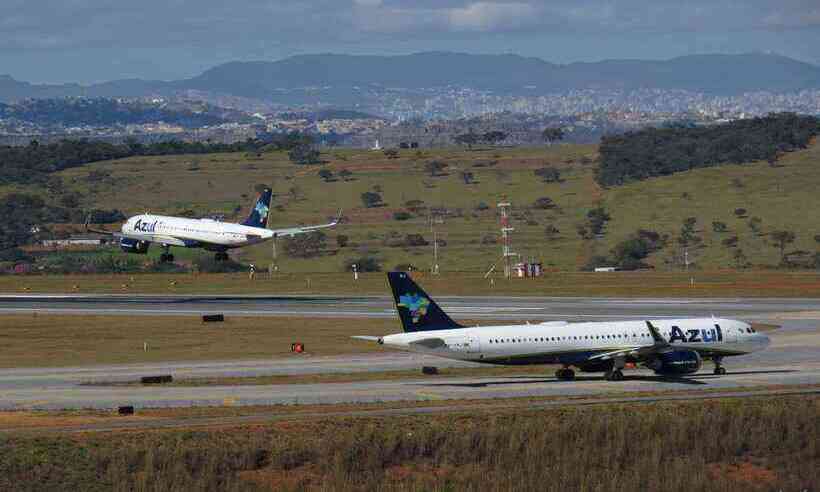 Retomada aérea: operações da Azul em Belo Horizonte aumentam 15% em maio - Matheus Adler/EM/D.A Press