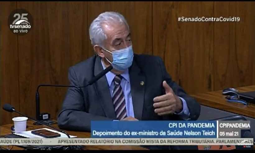 CPI da COVID: senador rebate uso de cloroquina: 'Água é melhor'; veja vídeo - Reprodução/TV Senado
