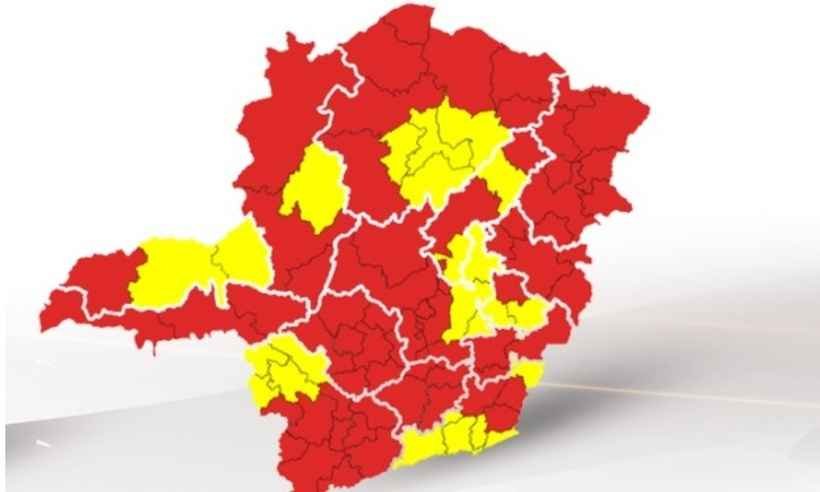 COVID-19: confira as regiões de Minas que regridem para a onda vermelha  - Governo de Minas/Divulgações