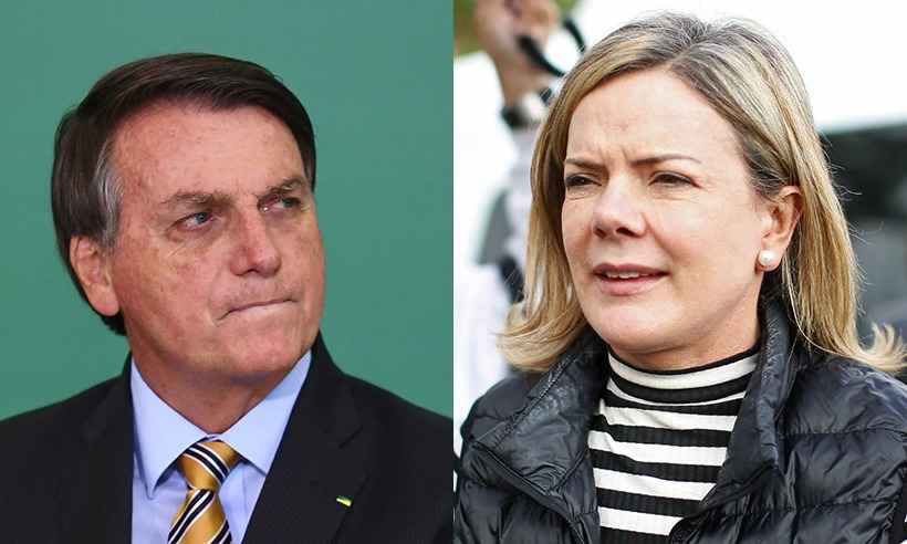 Gleisi x Bolsonaro: disputa por ponte escancara nossa pequenez - EVARISTO SA/AFP; HEULER ANDREY/AFP