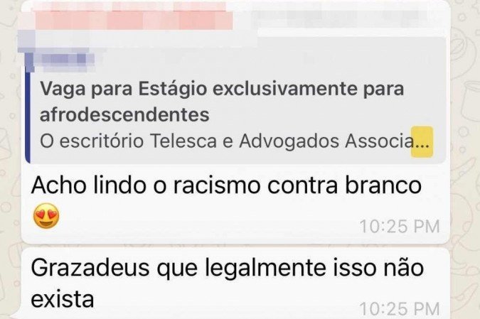 Suposto caso de racismo entre advogados leva OAB a abrir processo ético - Material cedido ao Correio