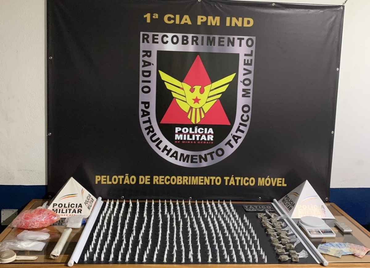 Homem em liberdade provisória é preso por tráfico em Nova Lima - Polícia Militar/Divulgação